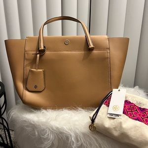 Tory Burch Light brown Leather Parker Tote